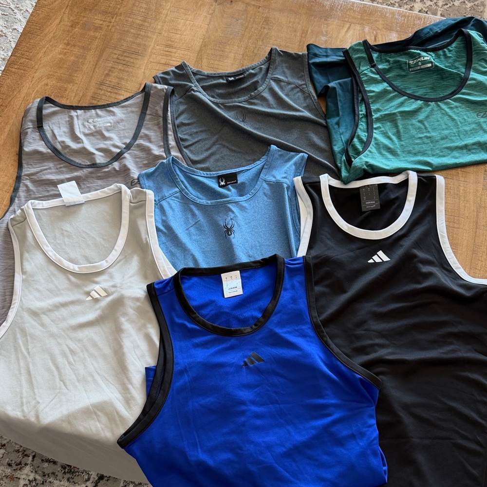 Men's Athletic Tank Tops Set - Adidas - Spyder